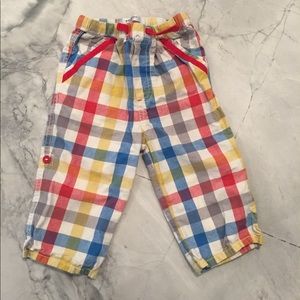 Mini Boden plaid pants / shorts (convertible)